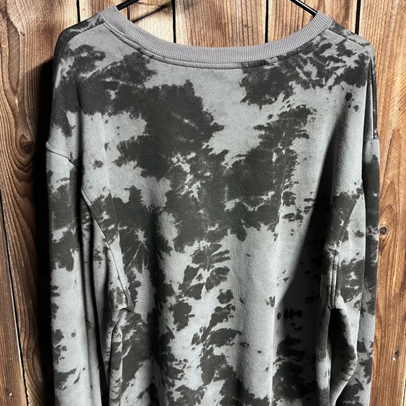 Pusheen Black & Gray Spooky Stormy Tie Dye Fleece Lined Pullover Sweatshirt XL - Picture 9 of 9